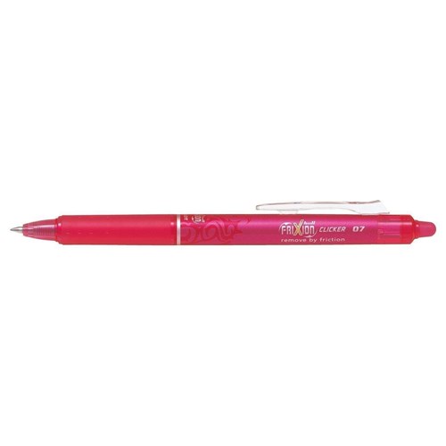 PILOT FRIXION CLICKER PEN Erasable Fine 0.7mm Pink
